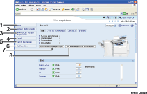 Illustration de l'écran du navigateur Web Illustration avec légende numérotée