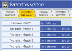 Illustration du panneau de commande
