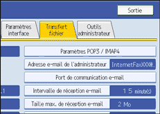 Illustration de l&apos;écran du panneau de commande