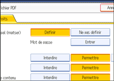 Illustration de l&apos;écran du panneau de commande