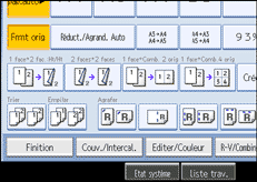 Illustration de l'écran du panneau de commande