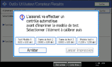 Illustration de l'écran du panneau de commande