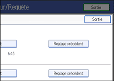Illustration de l'écran du panneau de commande