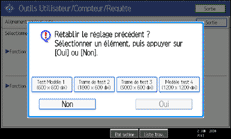 Illustration de l'écran du panneau de commande