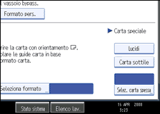 Illustrazione schermata pannello operativo