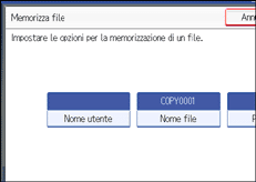 Illustrazione schermata pannello operativo
