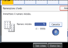 Illustrazione schermata pannello operativo