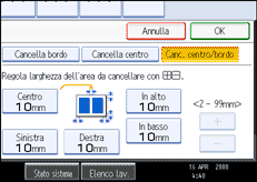 Illustrazione schermata pannello operativo