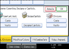 Illustrazione schermata pannello operativo