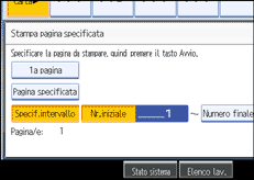 Illustrazione schermata pannello operativo