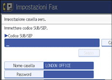 Figura relativa alla schermata del pannello operativo