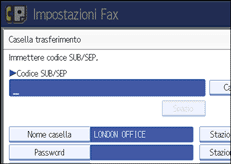 Figura relativa alla schermata del pannello operativo