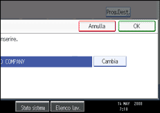 Figura relativa alla schermata del pannello operativo