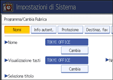 Figura relativa alla schermata del pannello operativo