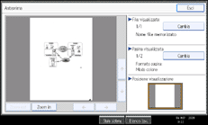 Figura relativa alla schermata del pannello operativo