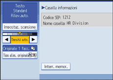 Figura relativa alla schermata del pannello operativo