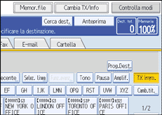 Figura relativa alla schermata del pannello operativo