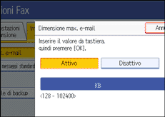 Figura relativa alla schermata del pannello operativo