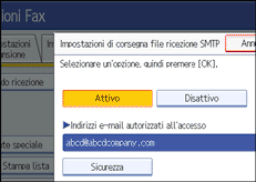 Figura relativa alla schermata del pannello operativo