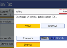 Figura relativa alla schermata del pannello operativo