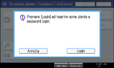 Illustrazione schermata pannello operativo