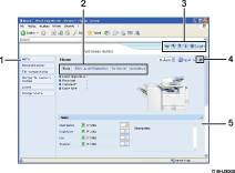 Illustrazione numerata della schermata del browser Web