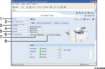 Illustrazione numerata della schermata del browser Web