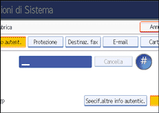 Illustrazione schermata pannello di controllo