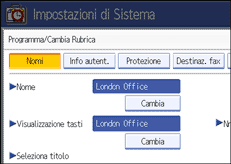 Illustrazione schermata pannello di controllo