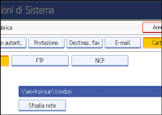 Illustrazione schermata pannello di controllo