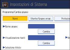 Illustrazione schermata pannello di controllo