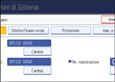 Illustrazione schermata pannello di controllo