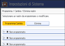 Illustrazione schermata pannello di controllo