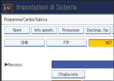 Illustrazione schermata pannello di controllo