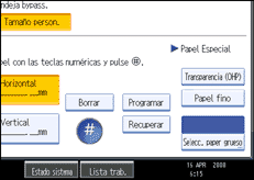 Ilustraci&oacute;n de la pantalla del panel de operaciones