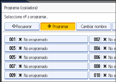 Ilustración de la pantalla del panel de operaciones