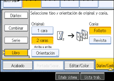 Ilustraci&oacute;n de la pantalla del panel de operaciones