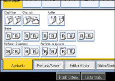 Ilustraci&oacute;n de la pantalla del panel de operaciones