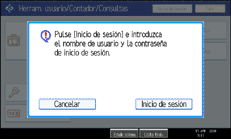 Ilustraci&oacute;n de la pantalla del panel de operaciones