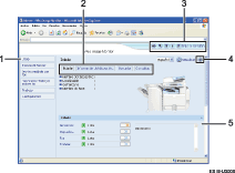 Ilustraci&oacute;n de llamada numerada de ilustraci&oacute;n de pantalla del explorador Web