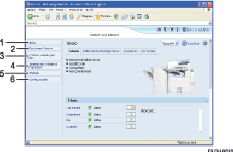 Ilustraci&oacute;n de llamada numerada de ilustraci&oacute;n de pantalla del explorador Web