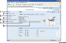Ilustraci&oacute;n de llamada numerada de ilustraci&oacute;n de pantalla del explorador Web