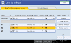 Ilustraci&oacute;n de la pantalla del panel de operaciones