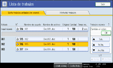Ilustraci&oacute;n de la pantalla del panel de operaciones