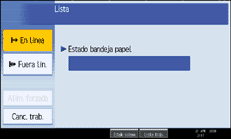 Ilustraci&oacute;n de la pantalla del panel de operaciones