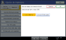 Ilustraci&oacute;n de la pantalla del panel de operaciones