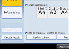 Ilustraci&oacute;n de la pantalla del panel de operaciones