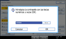 Ilustraci&oacute;n de la pantalla del panel de operaciones