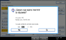 Ilustración de la pantalla del panel de operaciones