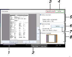 Ilustraci&oacute;n de leyenda numerada de la pantalla del panel de operaciones
